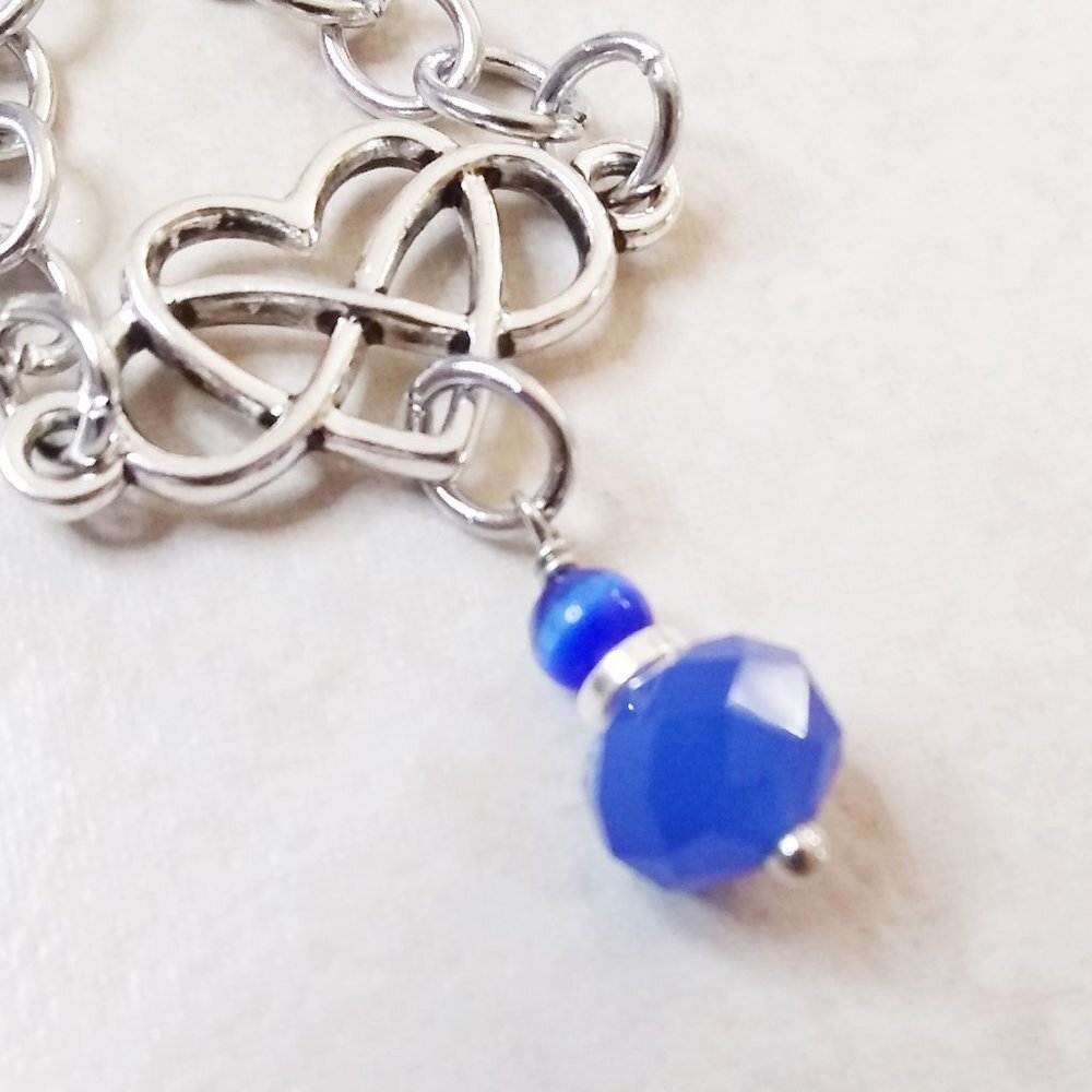 Beaded Heart & Infinity Dangle Earrings - Inexpensive Sweetheart Surprise! - Picture 5 of 8